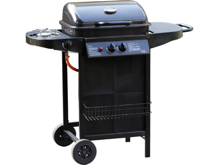 Gasgrill \ Festa 5\ - 5 Brenner davon 1 Seitenbrenner - 12,9 kW- Schwarz
