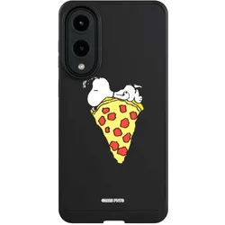 Nivocase Hülle für Samsung Galaxy S25 Edge Handyhülle NIVOcore Case Schwarz Pizza Peanuts Snoopy (Samsung Galaxy S25 Edge), Smartphone Hülle, Schwarz
