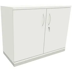 fm Büromöbel Aktenschrank abschließbar für 2 Ordnerhöhen Breite 100 cm »Sidney« weiß, 100x78.1x44.2 cm