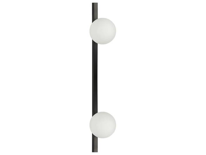 Beliani Wandleuchte Isabella 17/15/85 cm, Schwarz, Glas, E14, 15x85x17 cm, Lampen & Leuchten, Innenbeleuchtung, Wandleuchten