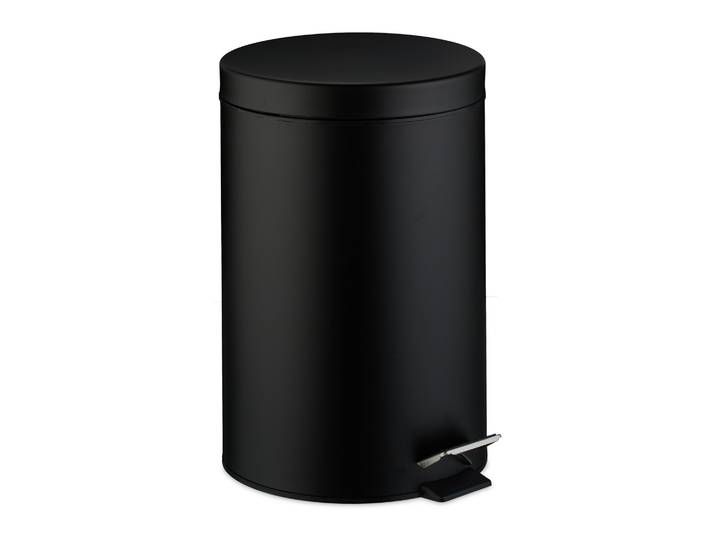 Runder Mülleimer Küche 20L Schwarz