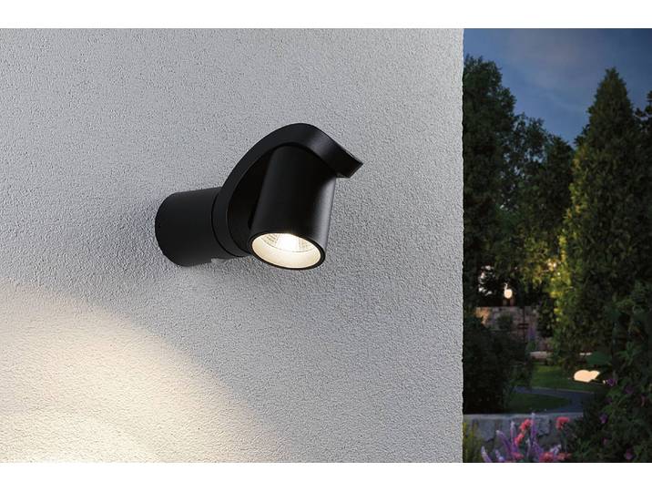 Wandleuchte Cuff mit Sensor 8 x 12 x 22cm Grau/Anthrazit