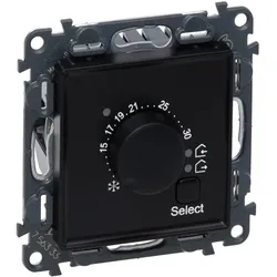 Legrand 756333 Valena Life elektronisches Raumthermostat mit Wechselkontakt Farbe: Schwarz