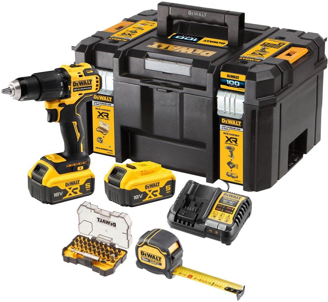 Set trapano a batteria DeWalt con lampada DCZ100P2KT-QW