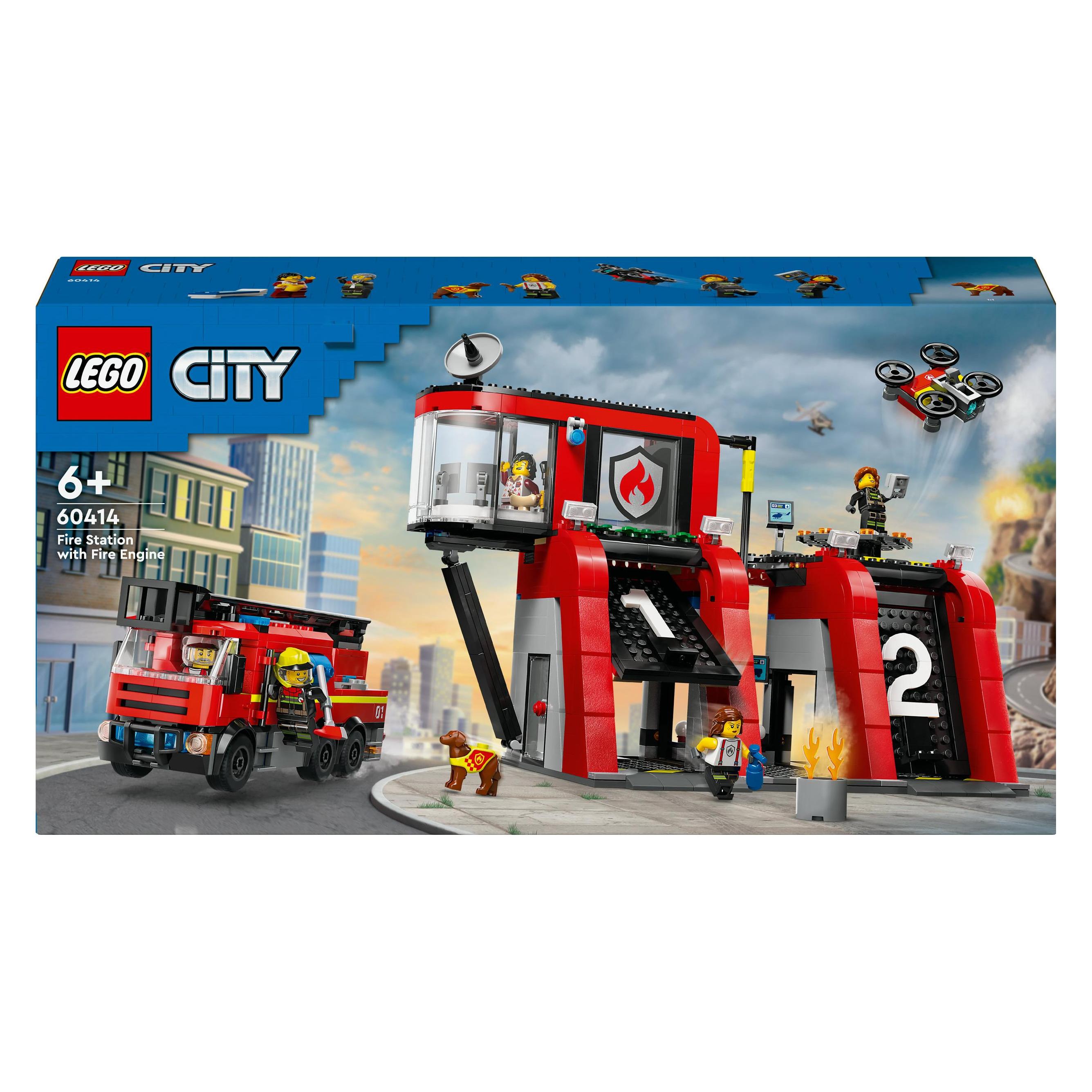 LEGO Feuerwehrstation mit Drehleiterfahrzeug (60414, LEGO City) (60414)