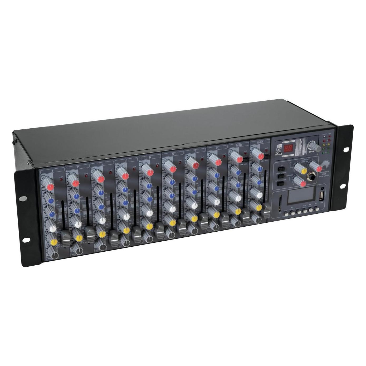 Omnitronic Professioneller 19 Mixer 12 Kanälen DSPEffekteinheit und MP3Player (10040300)