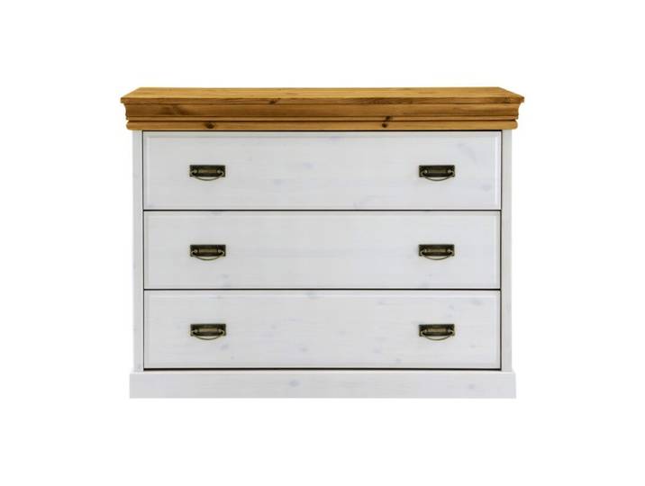Trendstore Gaius Kommode aus Kiefer mit 3 Schubkästen Natur, Rustikal