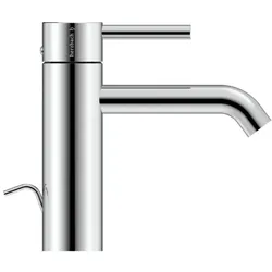 Herzbach DEEP Waschtischmischer M-Size 130mm 18.023100.2.01 mit Zug-Ablaufgarnitur Chrom
