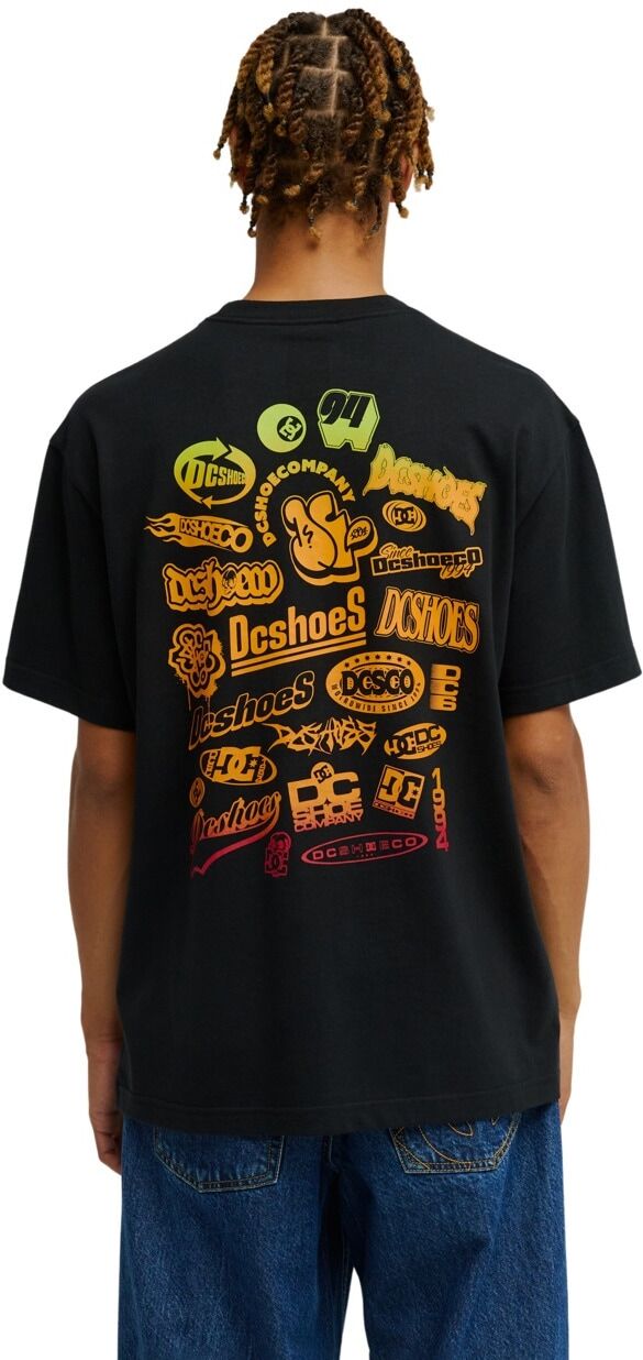 T-Shirt DC SHOES "DC Accumulation", Herren, Gr. S, schwarz, Obermaterial: 75% Baumwolle, 25% Baumwolle., Shirts T-Shirt schwarz S