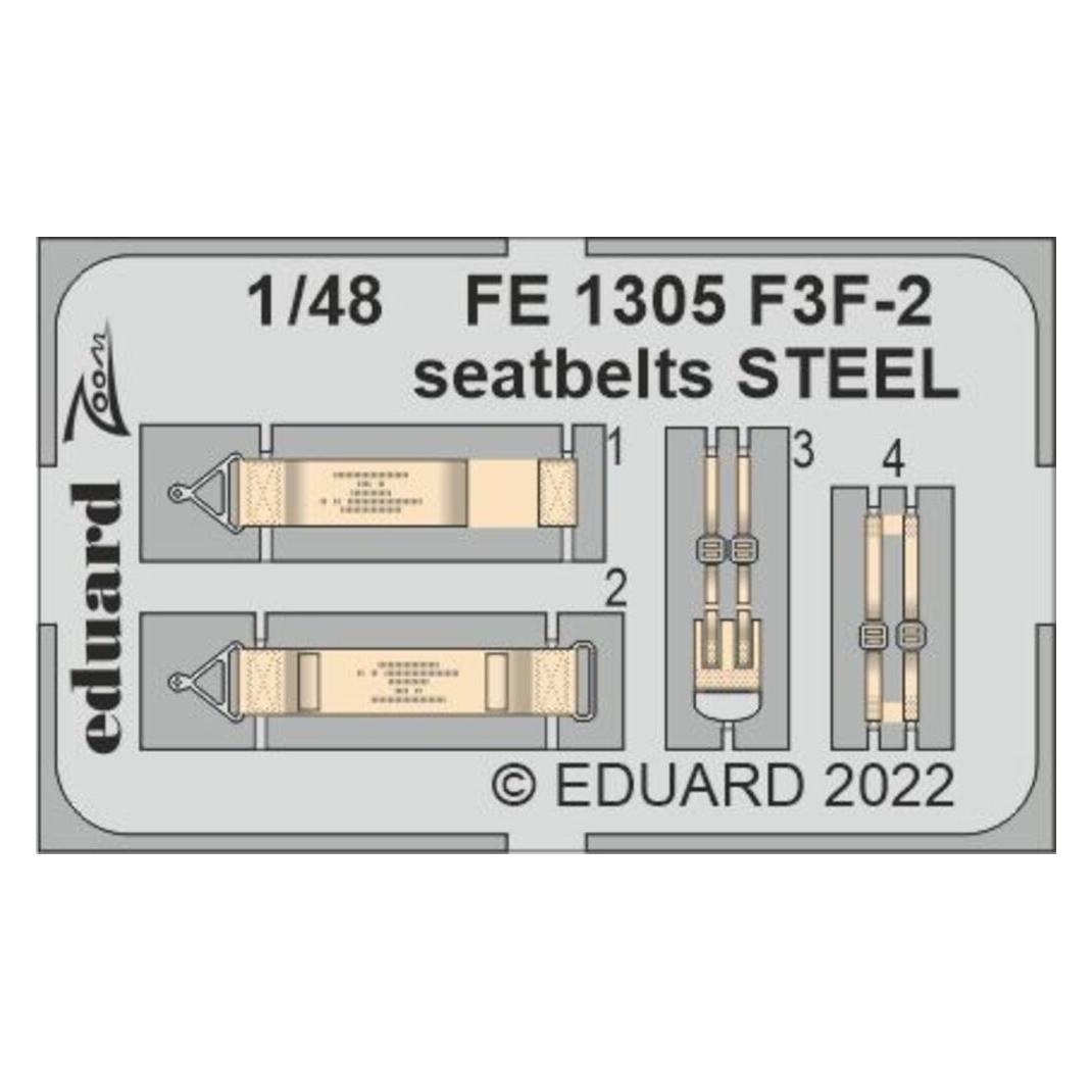 Eduard F3F-2 seatbelts STEEL for ACADEMY (FE1305)
