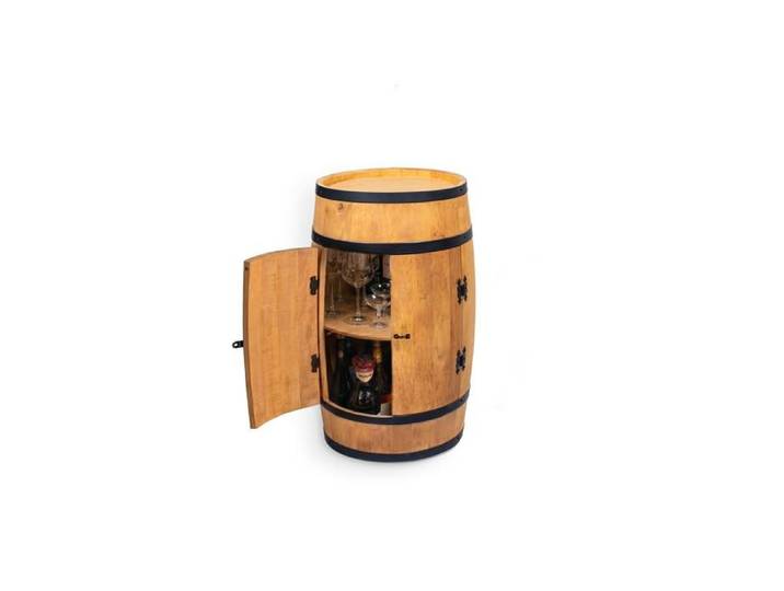 Meuble bar - CREATIVE COOPER - CREATIVE COOPER - Tonneau en bois - Minibar 80 cm - Chêne