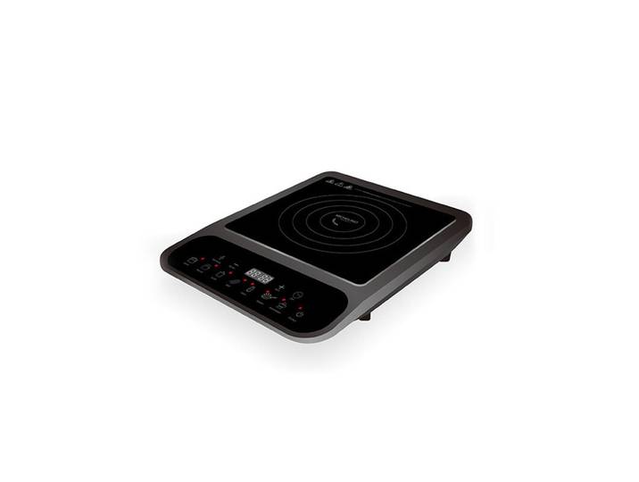 Michelino Einzel-Induktionskochplatte, mit 8 Stufen & LCD-Display, Schwarz