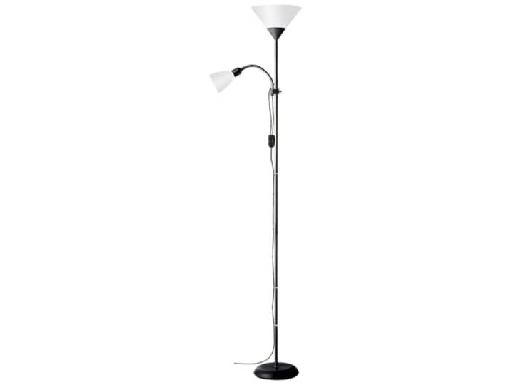 Brilliant lampe Spari bras de lecture uplighter noir/blanc 1x A60\, E27\, 60W\, adapté aux lampes standard (non incluses) Échelle A ++ à E Avec interrupteur à cordon
