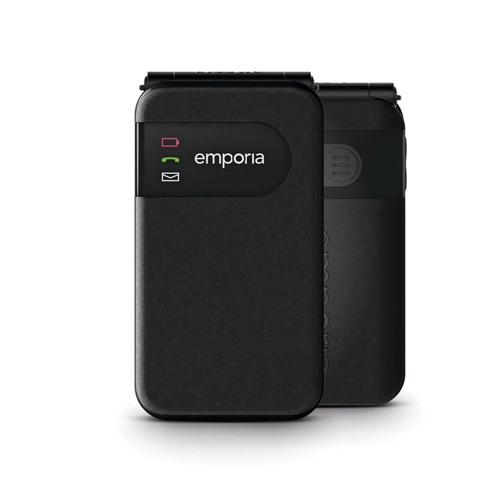 Emporia SIMPLICITYglam 4G, Schwarz - Modell 2025 Handy (Seniorenhandy, Klapp)