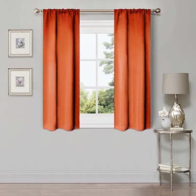 Superior Solid Rod Pocket Curtain Panels Set of 2 Light Filtering Window Drapes, Washable, Thermal & Noise‑Reducing