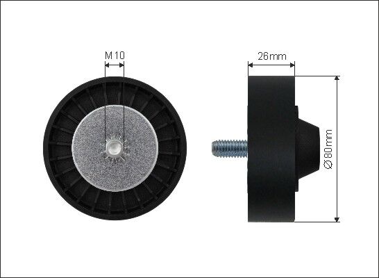 Caffaro Umlenk-/führungsrolle, Keilrippenriemen 48326 Für Bmw (Brilliance)