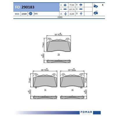 FOMAR FRICTION FO 290183 für Ford