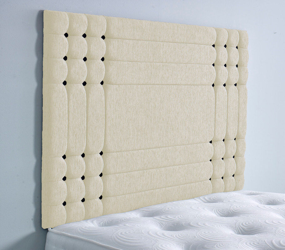 ClassicLiving Upholstered Chenille Headboard Cream Kingsize (5')