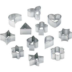 Tescoma Ausstechformen DELICIA, Set, geometrische Formen, aus Metall, verschiedene Formen, 12-teilig