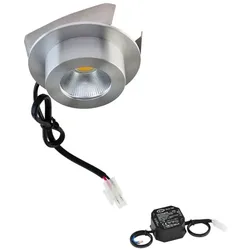 EVN P-LED Decken-Einbaustrahler mit warmweißem Licht rund alu pol. (STL) IP20 6W 3000K 90Ra EinbauØ68 - Strahler mit hoher Farbwiedergabe