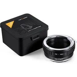 K&F Concept Kf Adapter K&f Do Sony E Nex E-mount Na Pentax K / Kf06.075, Objektivadapter, Schwarz