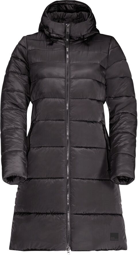 Funktionsmantel JACK WOLFSKIN "EISBACH COAT W", Damen, Gr. XS, grau (phantom), Obermaterial: 100% Polyamid. Futter: 100% Polyester. Füllung: 100% Polyester, Mäntel Funktionsmantel