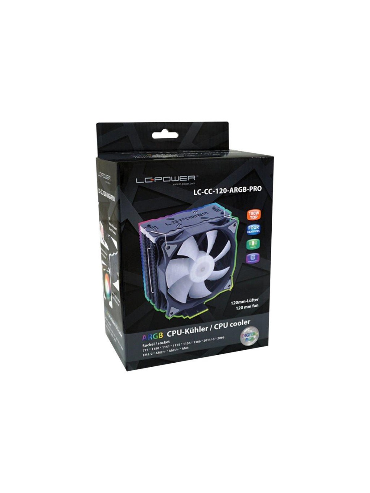 LC Power LC-CC-120-ARGB-PRO processor cooler - CPU-Luftkühler