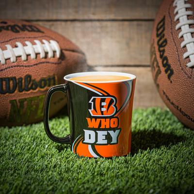 Evergreen Cincinnati Bengals, 14 oz Ceramic Coffee Mug w/ Gift Box