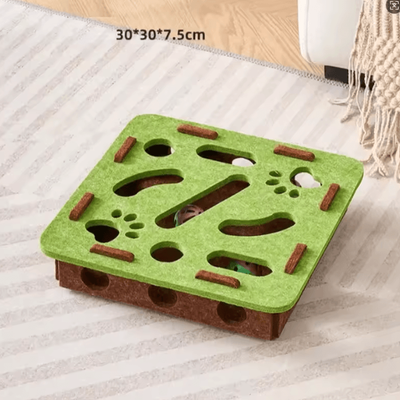 Inspire Curations ScratchPlay Sisal Cat Scratching Post Interactive Indoor Scratcher & Exercise Toy For Cats square Green