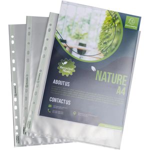 Exacompta Prospekthüllen 5995E, A4+, genarbt, 0,09 mm, oben offen, Recycling, 50 Stück