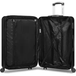 Check.In Paradise 2.0 4 Rollen Trolley L 78 cm mit Dehnfalte, Koffer, Schwarz