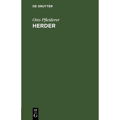 Herder, Gebundene Ausgabe von Otto Pfleiderer, De Gruyter, 978-3-11-131565-2