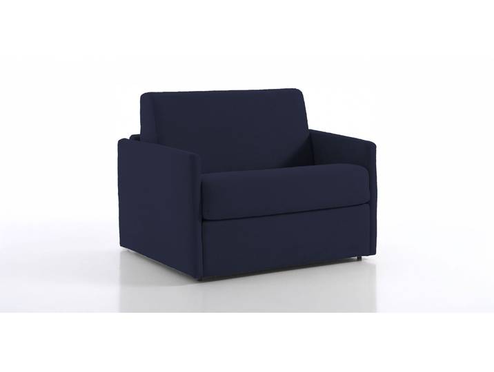 MONTPELLIER - Fauteuil convertible - Tweed, Bleu marine