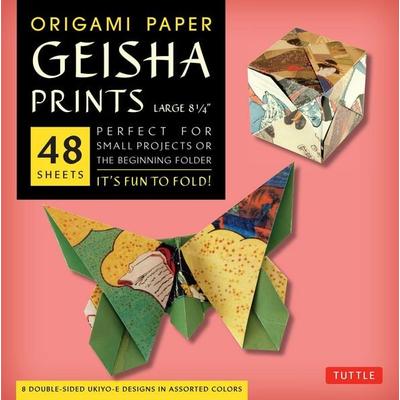 Origami Paper - Geisha Prints - Large 8 1/4 - 48 Sheets