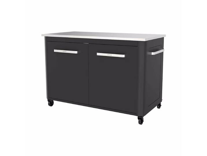 Cozze 90526 Aussenküche-Mobiliar – Grill Ablage/Grill Rollwagen/Grill Erweiterung – schwarz