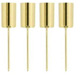 Stabkerzenhalter, gold, 2,5 cm Ø, 4 Stück