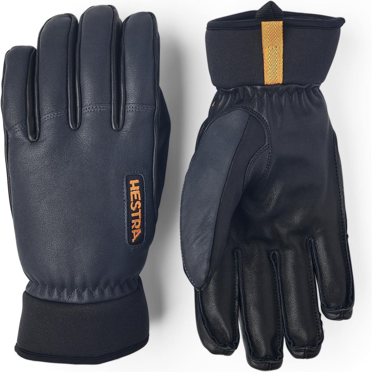 Hestra Army Leather Wool Terry - 5 Finger grey (350) 8 3001620-350-8
