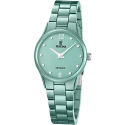 Festina F20751/3 Damenuhr Keramik Salbeigrün