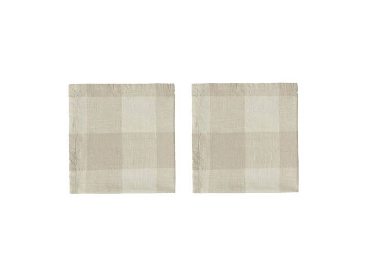 OYOY Serviette Chess lot de 2 Clay