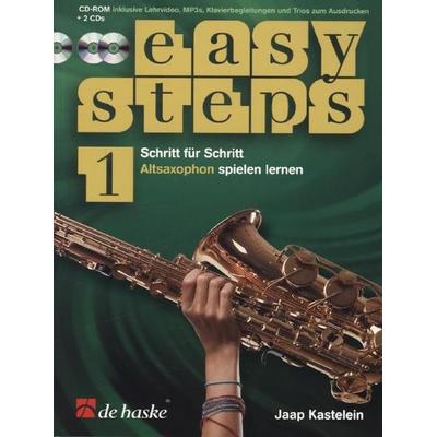 Easy Steps für Altsaxophon, m. 2 Audio-CDs + CD-ROM.Vol.1, Taschenbuch von Jaap Kastelein, Hal Leonard Corporation, 978-90-431-3553-5