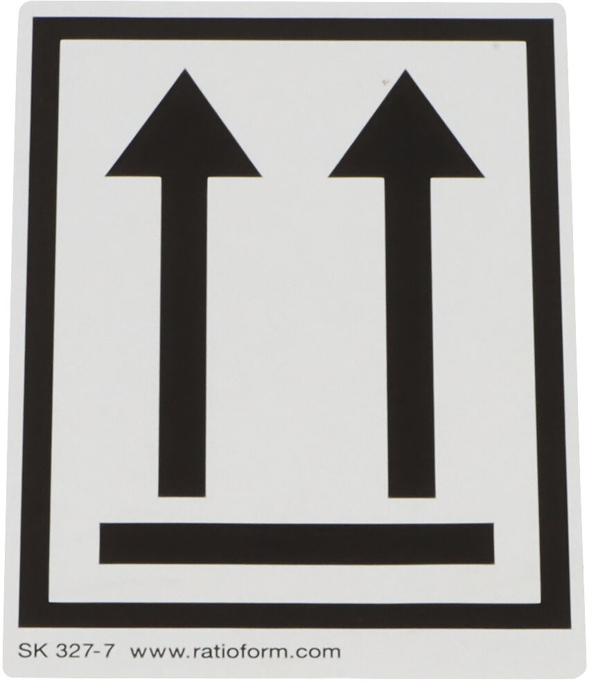 Warnetiketten, Aufdruck Symbol Nicht stürzen/Oben, VE 1000 Stk, LxB 74 x 105 mm ratioform