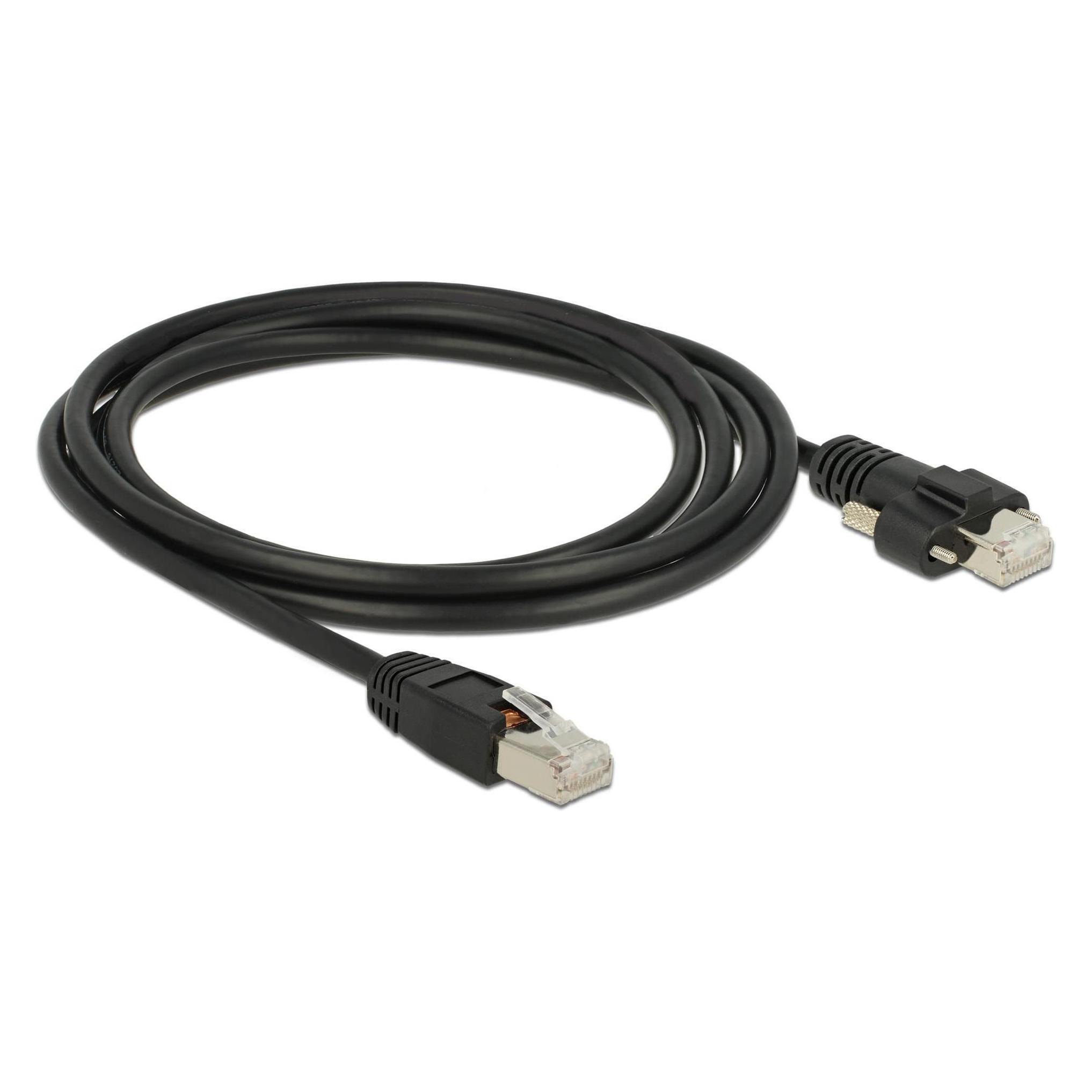 Delock Patchkabel: S/STP 2m schwarz (S/STP, CAT6, 2 m) (85668)