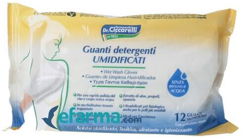 Dottor Ciccarelli Dr. Ciccarelli Guanti Detergenti Umidificati 12 Guanti Monouso