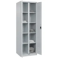 CP Wäschespind »Classic Plus zueinander zuschlagende Türen Korpus lichtgrau« Drehri grau, 60x185x50 cm