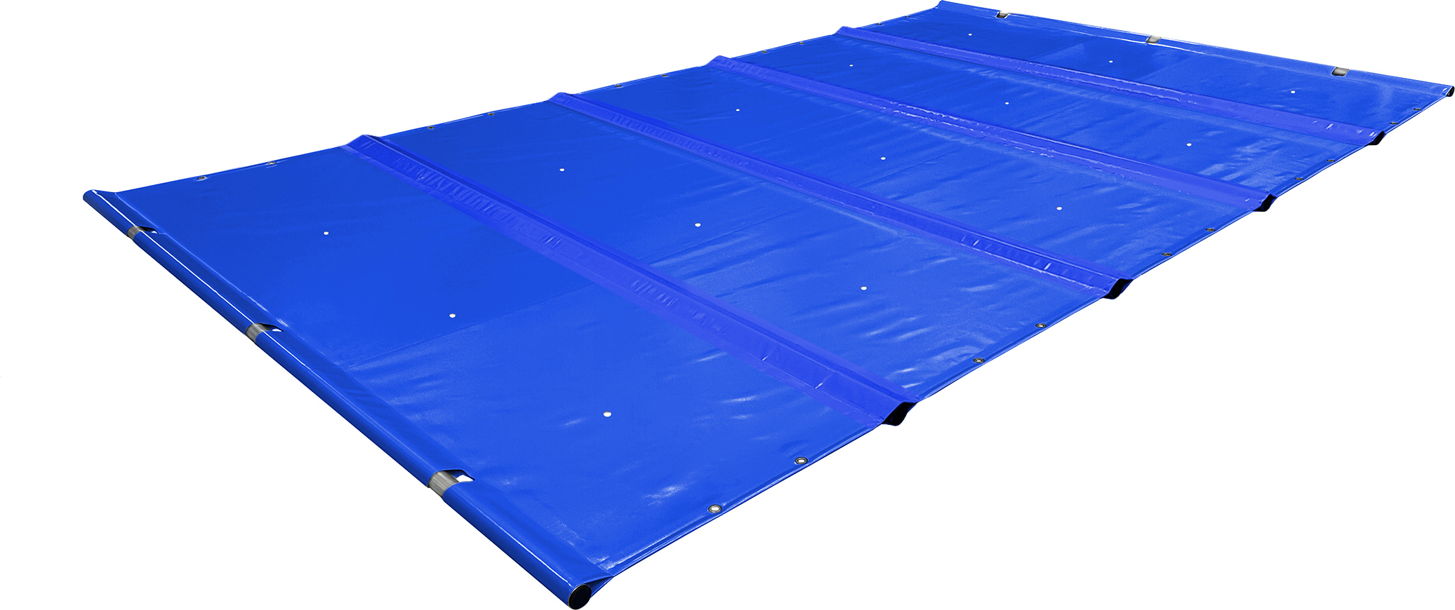 SafeDeluxe Poolplane Rollschutzabdeckung aus LKW Plane ohne Stangen (3,5m x 4,5m, Blau RAL5002) Stangenabdeckung Sicherheitsabdeckung Poolabdeckung