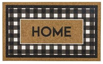 "Mohawk Home Fall Welcome Home Black/White Faux Coir Impressions Mat AllWeatherDoorMat - 18"" x 30"""