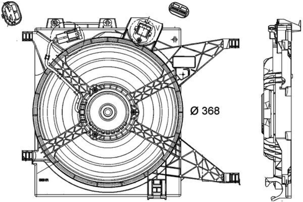 Ventilateur, refroidissement moteur MAHLE CFF 191 000P