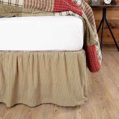 VHC Brands Prairie Winds Ticking Stripe Bed Skirt