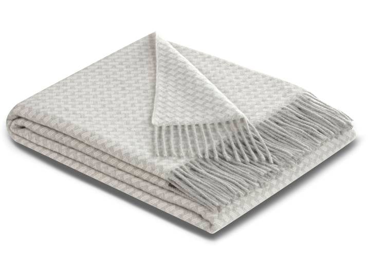Plaid BIEDERLACK Vivo , silber, B:130cm L:170cm, Kaschmir, Schurwolle, Wohndecken, Plaid, mit hohem Kaschmiranteil