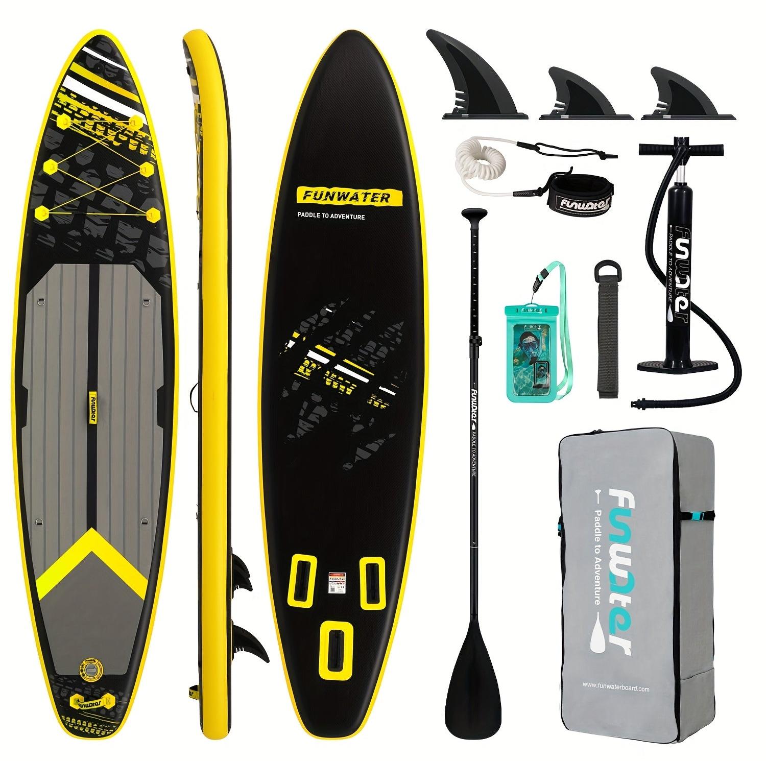 Stand-Up-Paddle-Board - SUP-Board - Aufblasbares Stand-Up-Paddle-Board - Stand-Up-Paddeln - SUP - Schwarz - Langlebiges PVC
